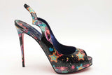 Christian Louboutin Hot Chick Sling Alta Starlight Heels Size 38.5 Eb1025lxzsa