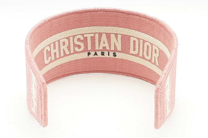 Christian Dior Pink &White Stripe Headband Eb0424lxzsa