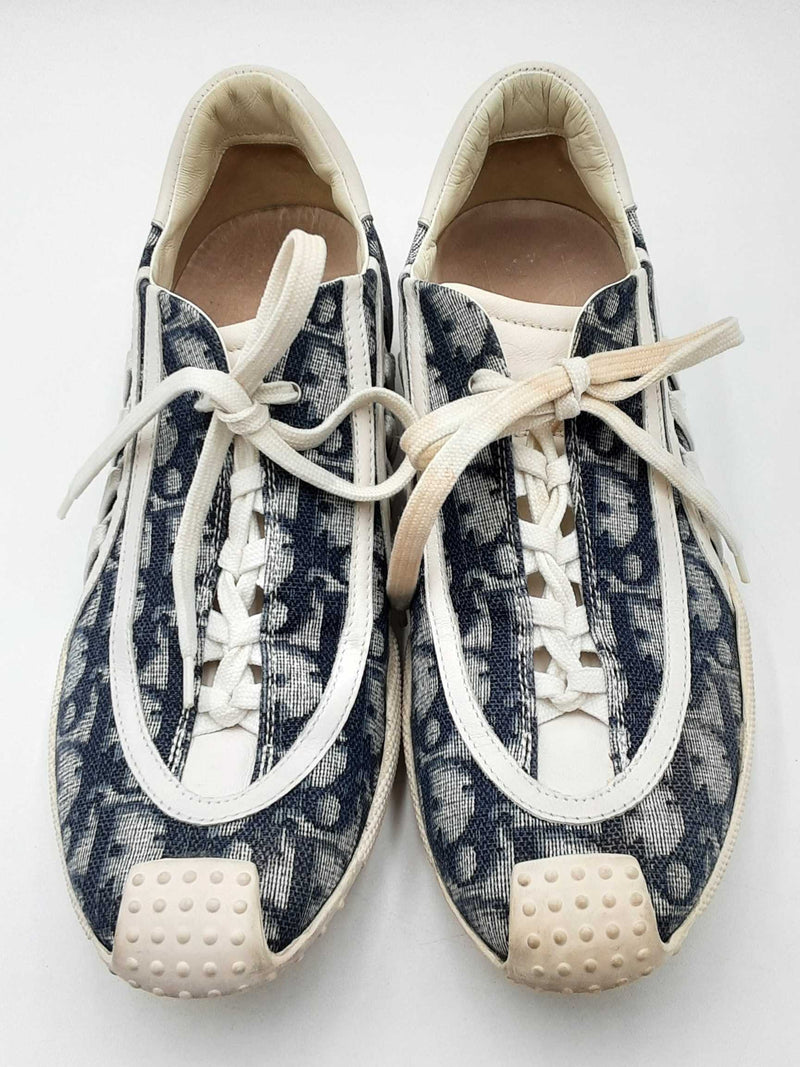 Christian Dior Oblique Jacquard Sneakers Size 37.5 Eb1024lxzdu