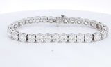 14k White Gold Lab Grown Diamond Tennis Bracelet 7 Inch, 24g Hslxrxzsa