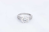 Round Center Diamond Approx. 2.25ctw Ring In 14k White Gold 3.5g Eb0424wrxzsa