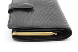 Louis Vuitton Black Epi Leather Viennois Wallet With Coin Pouch Eb0126lrxde