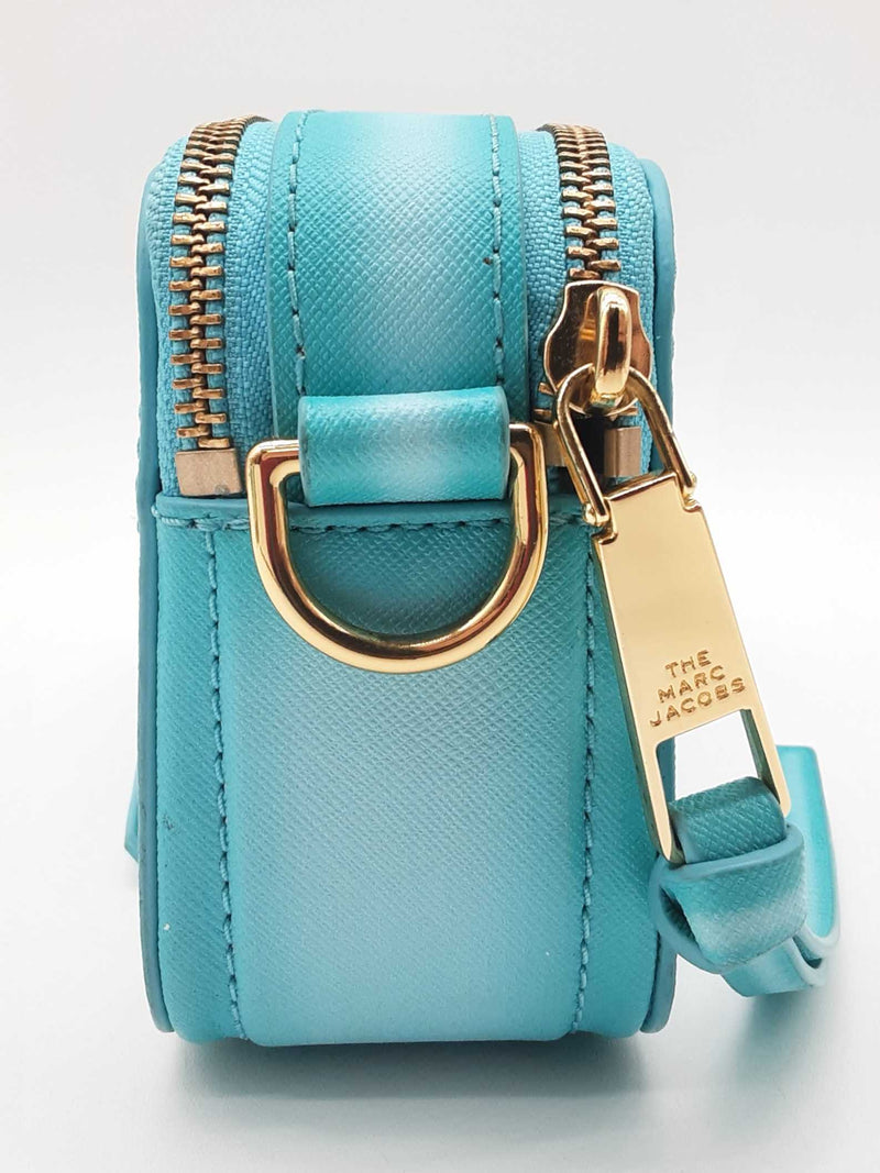Marc Jacobs Fluoro Edge Snapshot Blue Leather Crossbody Bag Do0825ixde