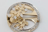 14k Yellow Gold Tree Of Life Pendant With Diamonds 3.3 Grams Eb0926oxzsa