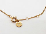 Fendi O'lock White Crystals Goldtone Metal Chain Necklace 19 In Do1225exde