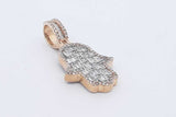 2.08cttw Diamond Hamsa Pendant In 10k Yellow Gold 3.2 Grams Eb0226woxdu