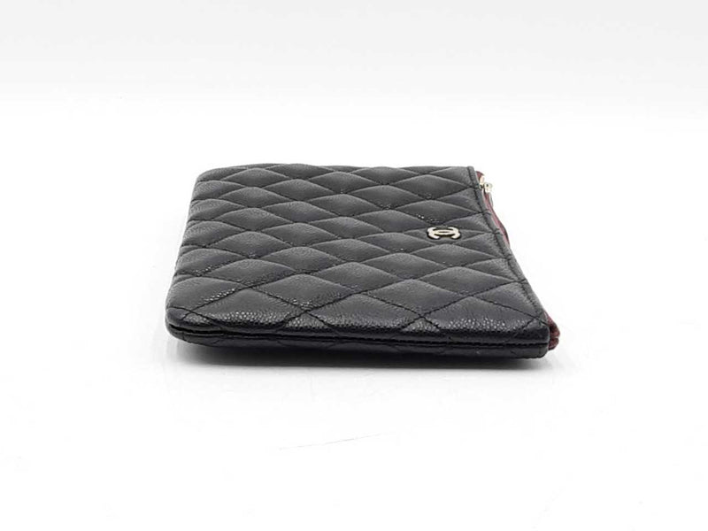 Chanel Classic Small O Case In Black Diamond Quilted Caviar Leather Fw0825rzxdu