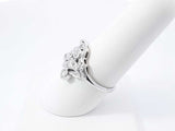 0.38 Cttw Diamond & 12k White Gold Cocktail Ring 4 Grams Size 7.5 Fw0826oirdu
