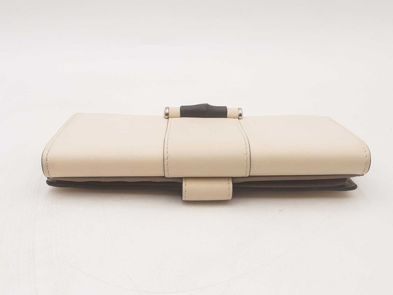 Gucci Beige Leather Bamboo Wallet Sd0725lzxsa