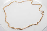 14k Yellow Gold Puffed Mariner Chain Necklace 14.2 Grams 24 Inch Eb1225ccrsa
