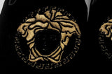 Versace Medusa Black Velvet Loafers Size 46 Eb0126lxzde