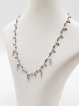 0.84 Cttw Diamond & 14k Gold Crystal Teardrop Necklace 21.6g 17.5in Fw0326lrzxdy