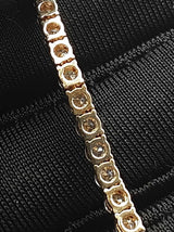 0.93 Cttw Diamond Bar Necklace In 14k Yellow Gold 3.9 Grams 17.5 Inch Fw0626wrxdu
