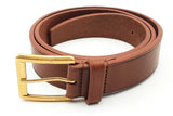 Saint Laurent Brown Leather Belt With Gold Tone Buckle Size 80 Eb0126oxzsa