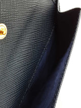 Prada Small Wallet In Navy Blue Saffiano Leather Fw0626wrzdu