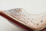 Christian Louboutin Pvc Crystal Embellished Heels Size 37  Eb1125lrxdu