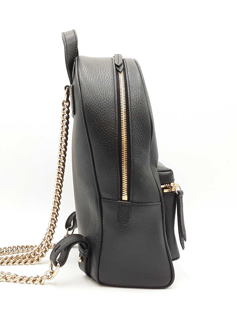 Gucci Soho Interlocking G Rucksack Black Pebbled Leather Backpack Fw0425wzxdu