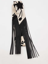 Hermes Bouquet Final Silk & Leather Fringe Twilly Eb0126exzsa