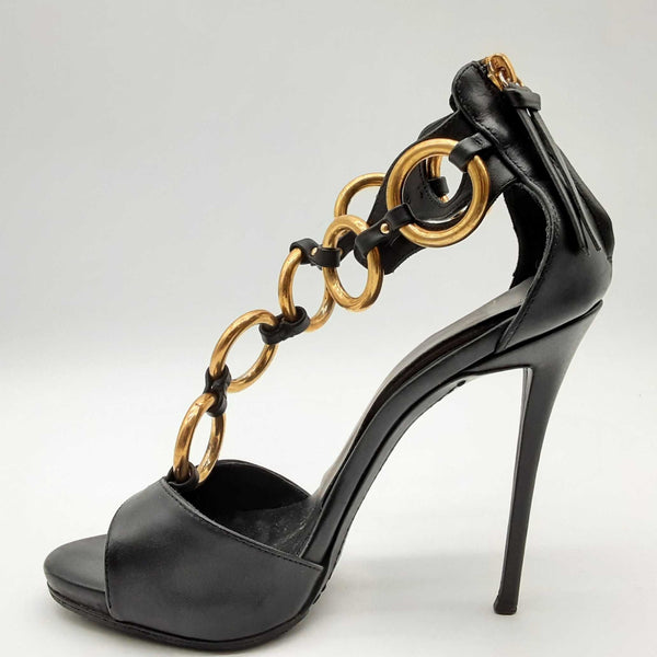 Giuseppe Zanotti Leather Chain Link Stilettos Size 6.5 Lhlrxde 144020004212