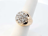 0.70 Cttw Diamond & 14k Yellow Gold Cluster Ring 10 Grams Size 6.5 Fw0826ixzdu