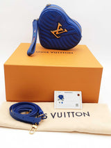 Louis Vuitton New Wave Heart Quilted Blue Leather Bag Eb0826llxzsa