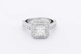 3.69cttw Diamond Ring In 18k White Gold 5.7 Grams Size 4.5 Eb0526olxzsa