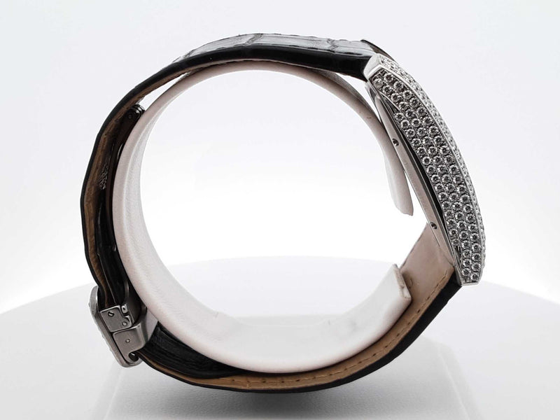 Cartier Tank Mc 2.13 Cttw Aftermarket Diamond & Steel Automatic 34mm Watch Fw1025lozxdu