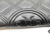 Tory Burch Flemming Black Leather Zip Continental Wallet Do0825prde