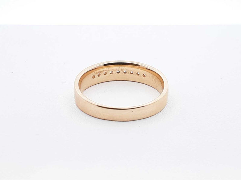 0.18 Cttw Diamond & 10k Yellow Gold Wedding Band 5.4 Grams Size 11 Fw0824rzxdu
