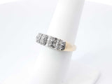 0.27 Cttw Diamond & 10k Yellow Gold Multi Row Cocktail Ring 3.6 Grams Size 7 Fw0726pxzdu