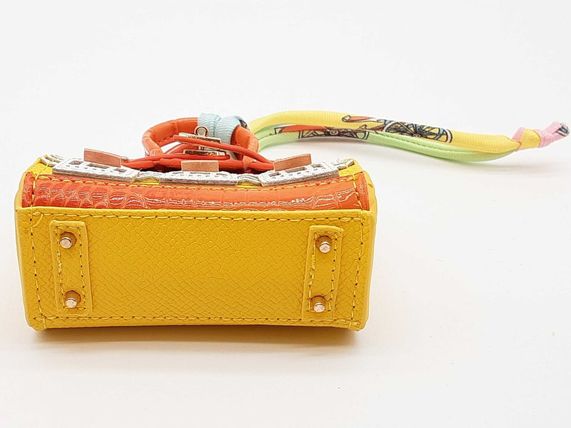 Yellow Orange Building Mini Bag Charm Do0725ede