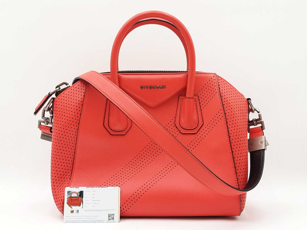 Givenchy Antigona Satchel In Red Leather Fw0725lrzdu