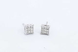 Approx. 0.36ctw Diamond Stud Earrings In 14k White Gold 1.2 Grams Eb1224crdu