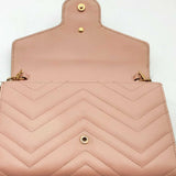 Gucci Gg Marmont Chevron Quilted Leather Flap Hs0624rrxsa