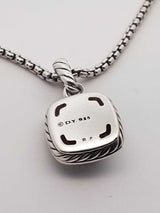 David Yurman Petite Albion Sterling Pendant Necklace 9.5g 16.5 Inch Fw0426lcrdu