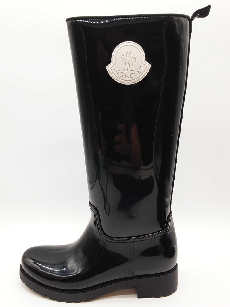 Moncler Ginger Stivale Black Rubber Tall Boots Size Eu 39 Do0225lcrde