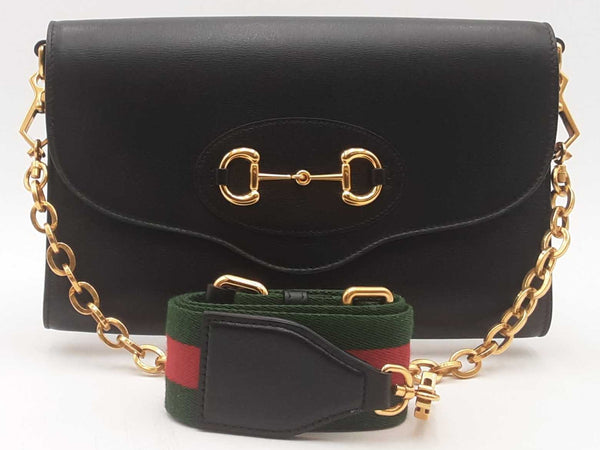 Gucci Web Small Horsebit 1955 Crossbody Bag Black Aa0825ixzsa
