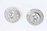 2.44ctw Lab Grown & Natural Diamond Stud Earrings In 14k White Gold 6.1 Grams Eb0625ecxdu