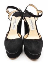 Jimmy Choo Black Velvet Maple Platform Pumps Size 38 Eb1125lxzdu