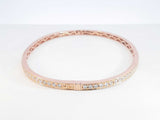 1.50 Cttw Diamond & 18k Rose Gold Bangle Bracelet 9.4 Grams 6 Inch Fw0326lzxzdu