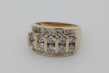 1.52cttw Diamond Ring In 14k Yellow Gold 13.6 Grams Size 10 Eb1026exzsa