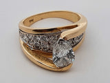 1.0 Cttw Diamond & 14k Yellow Gold Ring 4.5 Grams Size 4.25 Fw1224rxzdu