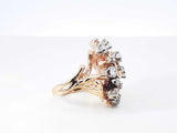 1.22 Cttw Diamond & Star Ruby Cocktail Ring In 14k Yellow Gold 9.5 Grams Size 4 Fw0326loxzdu