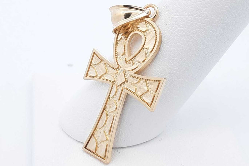 10k Yellow Gold Ankh Pendant 2.2 Grams Eb1024ixsa