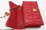 Versace Kleio Quilted Red Leather Crossbody Bag Eb0326pxzsa