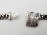17.33 Cttw Diamonds 14k White Gold 66.7g Solid Cuban Chain 15 In Do0625woxzde