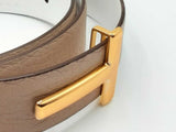 Tom Ford Leather Belt With Gold Tone Buckle Eb0824lxzdu