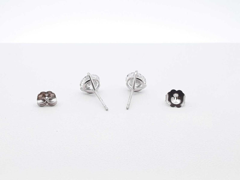 2.0 Cttw Lab Grown Diamond & 14k White Gold Stud Earrings 1.1 Gram Fw0723srxdu