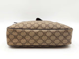 Gucci Flat Messenger Bag In Beige & Ebony Gg Supreme Coated Canvas Fw0826oxzdu