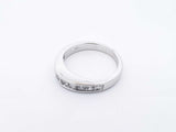 1.0 Ctw Channel-set Diamond & 18k White Gold Ring 4 Grams Size 5 Fw0925osrdu